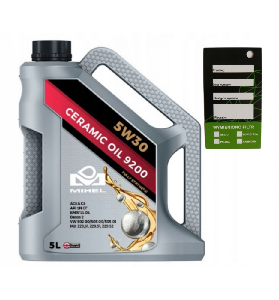 Olej silnikowy syntetyczny MIHEL 9200 5L 5W-30