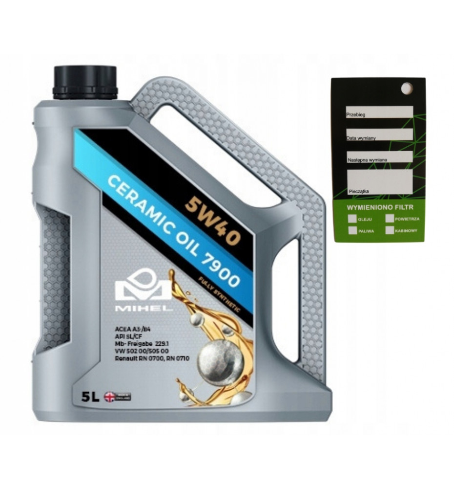 Olej ceramiczny Mihel 7900 5w40 5l silnikowy synt