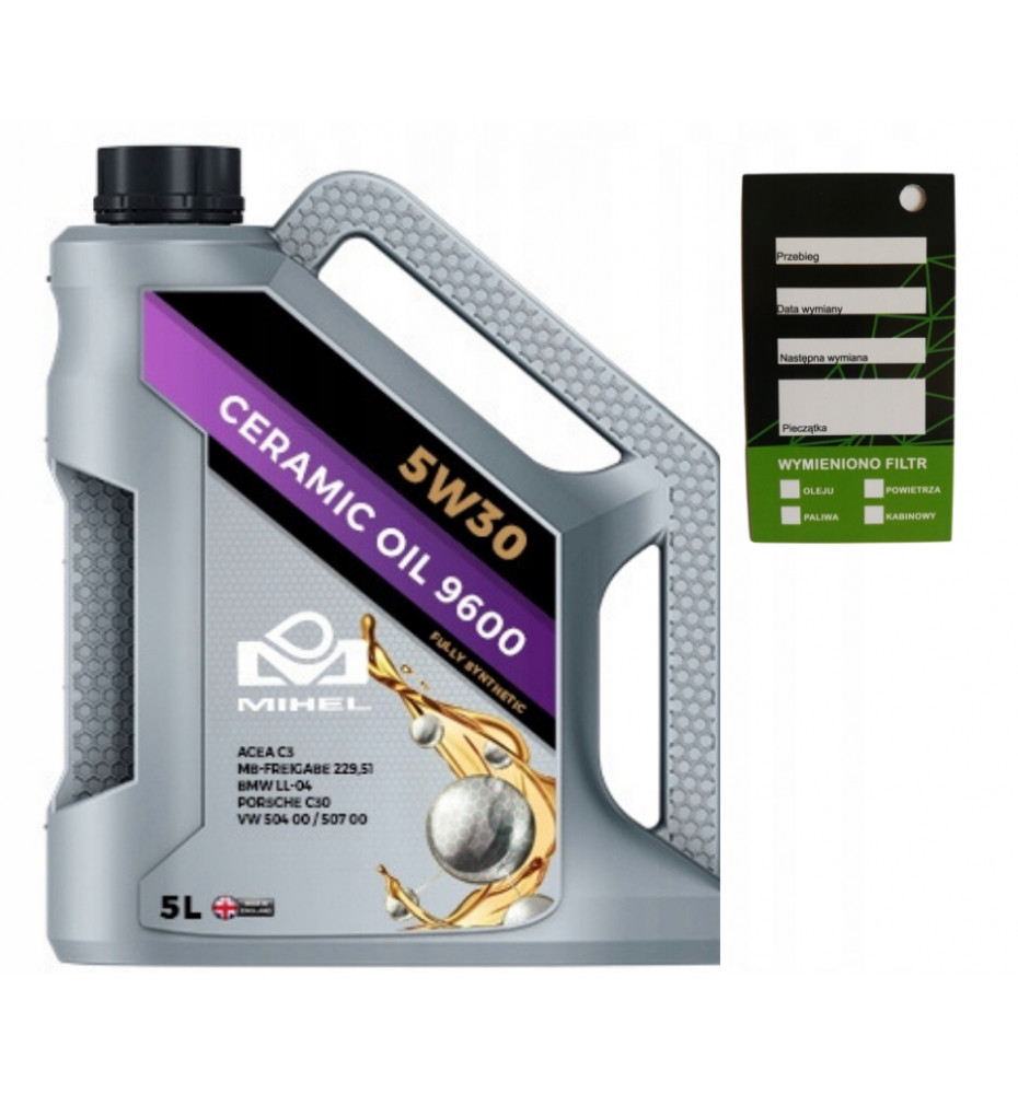 Olej ceramiczny MIHEL 9600 5L 5W-30 silnikowy