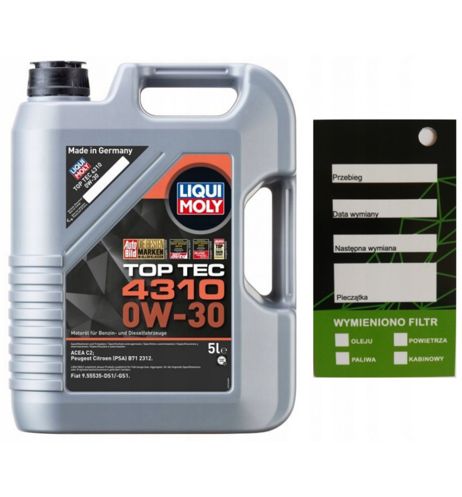 LIQUI MOLY OLEJ TOP TEC 4310 0W-30 5l - 2362