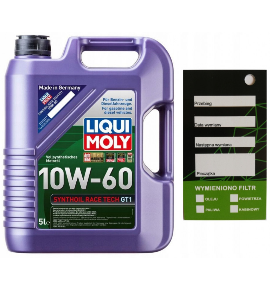 LIQUI MOLY OLEJ SYNTHOIL RACE GT1 10W-60 5l - 8909