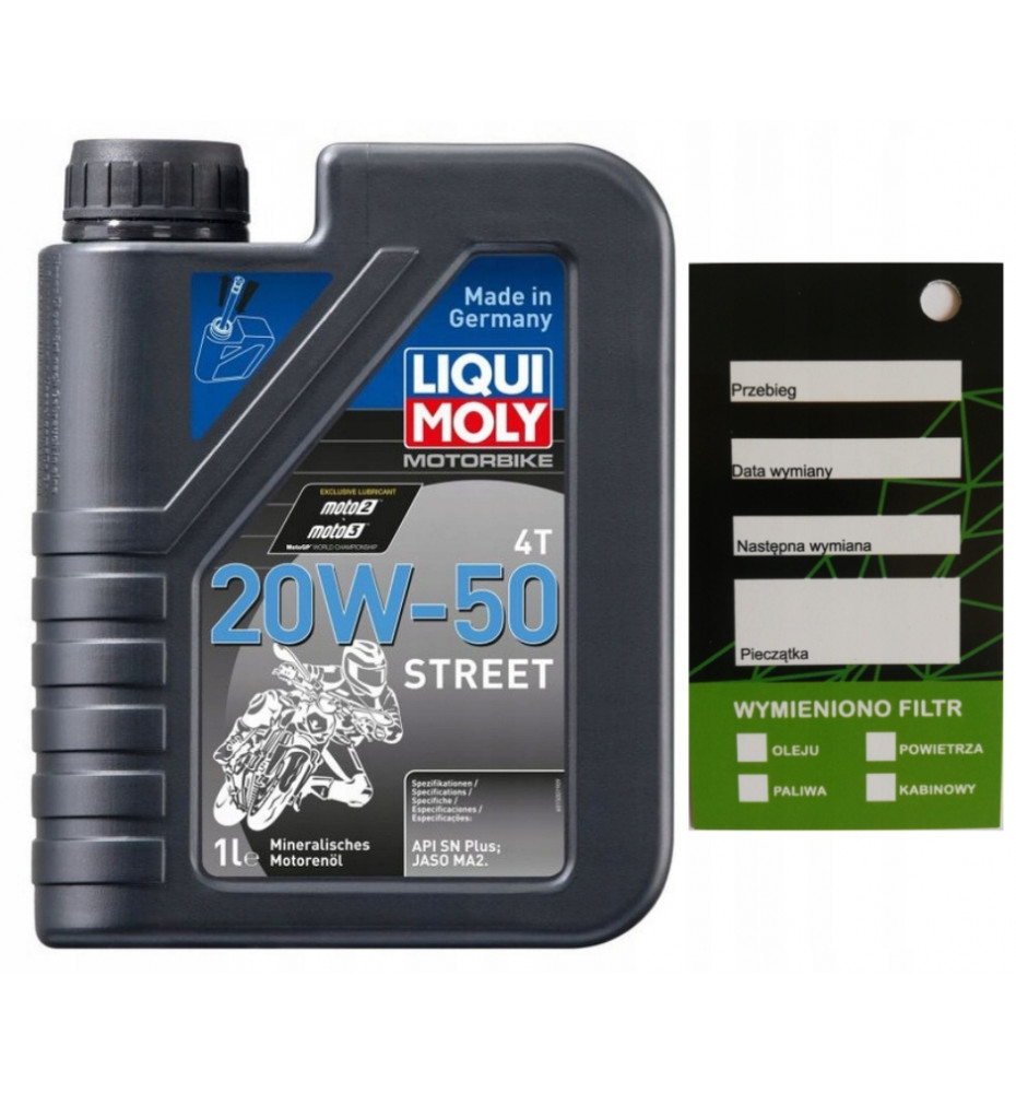 LIQUI MOLY OLEJ MOTORBIKE 4T 20W-50 STREET 1l