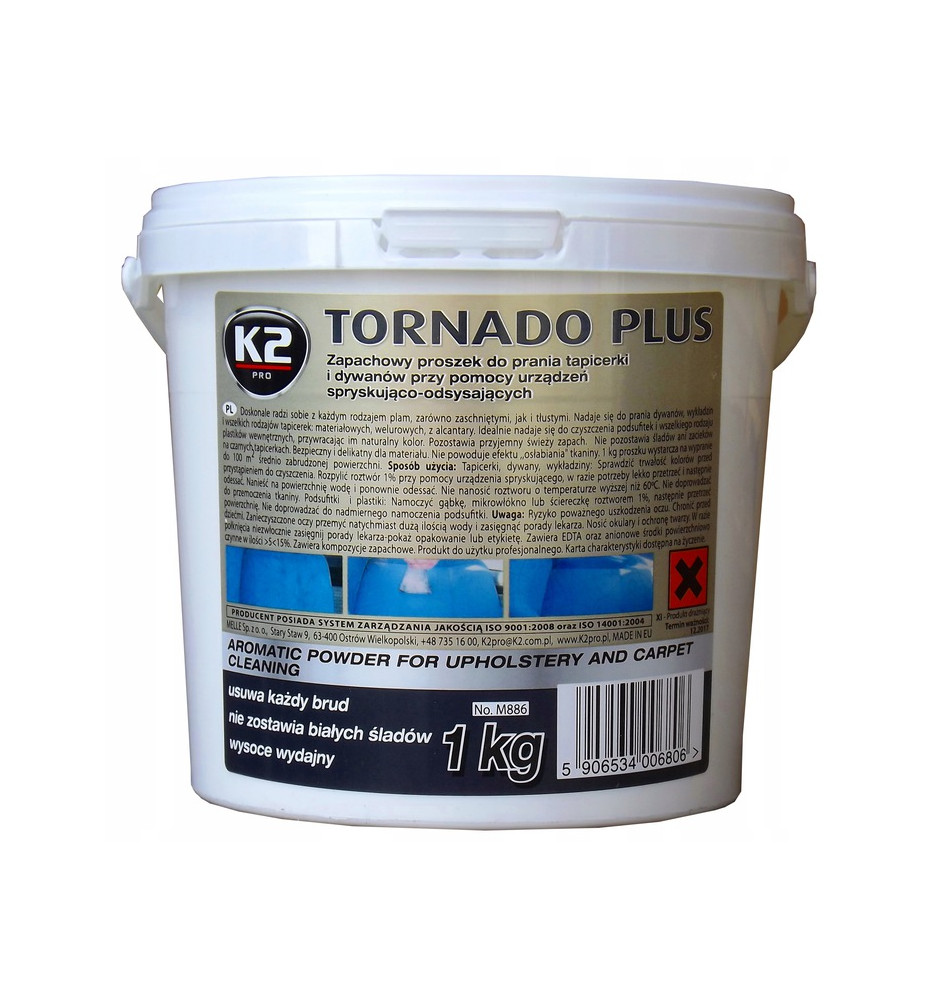 K2 TORNADO PLUS ZAPACHOWY PROSZEK DO PRANIA - 1KG