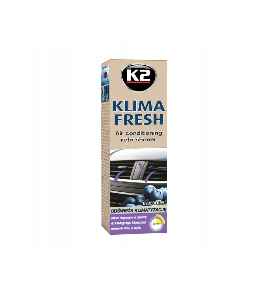 K2 KLIMA FRESH ODŚWIEŻACZ KLIMATYZACJI BLUEBERRY