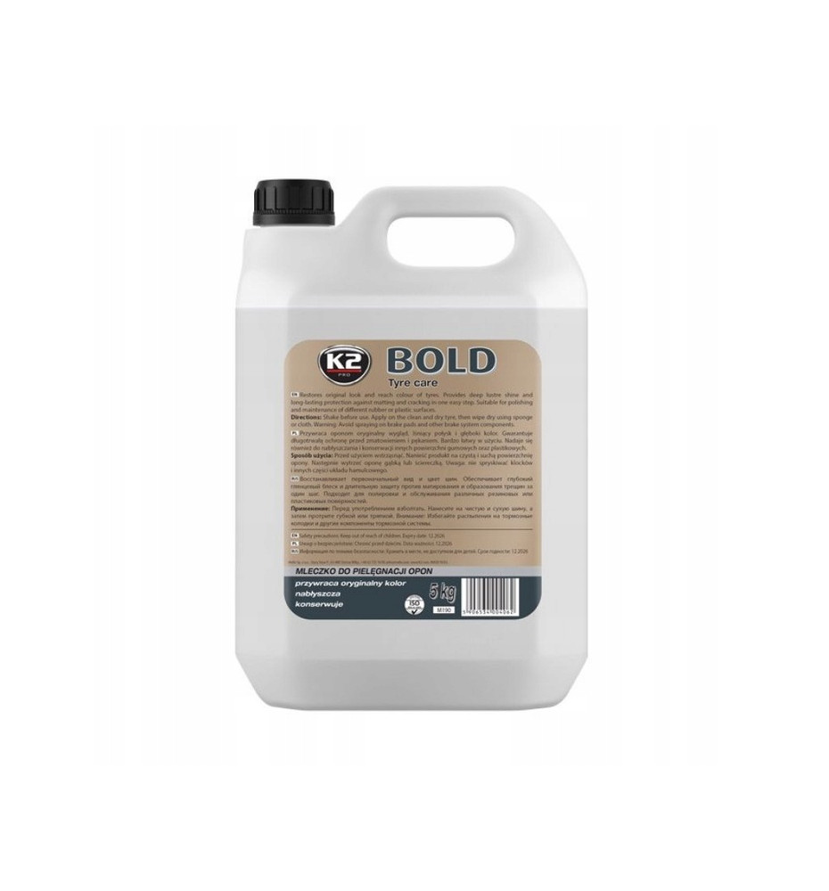 K2 BOLD PŁYN DO NABŁYSZCZANIA KONSERWACJI OPON 5L