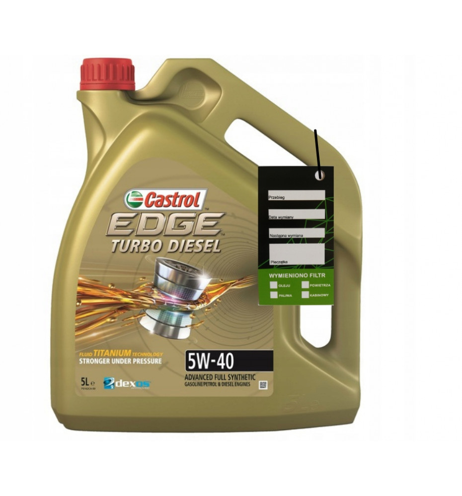 CASTROL EDGE TURBO DIESEL 5W-40 4L + ZAWIESZKA