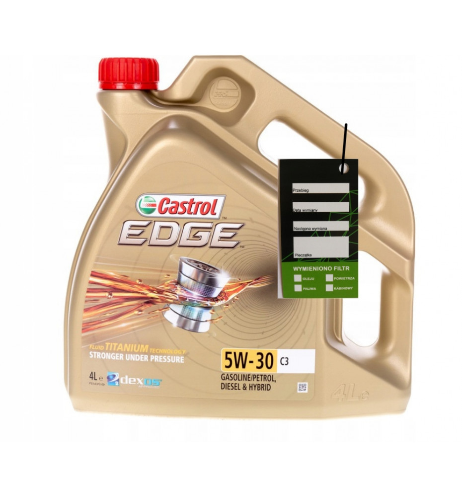 CASTROL EDGE TITANIUM FST 5W-30 C3 - 4L+ ZAWIESZKA