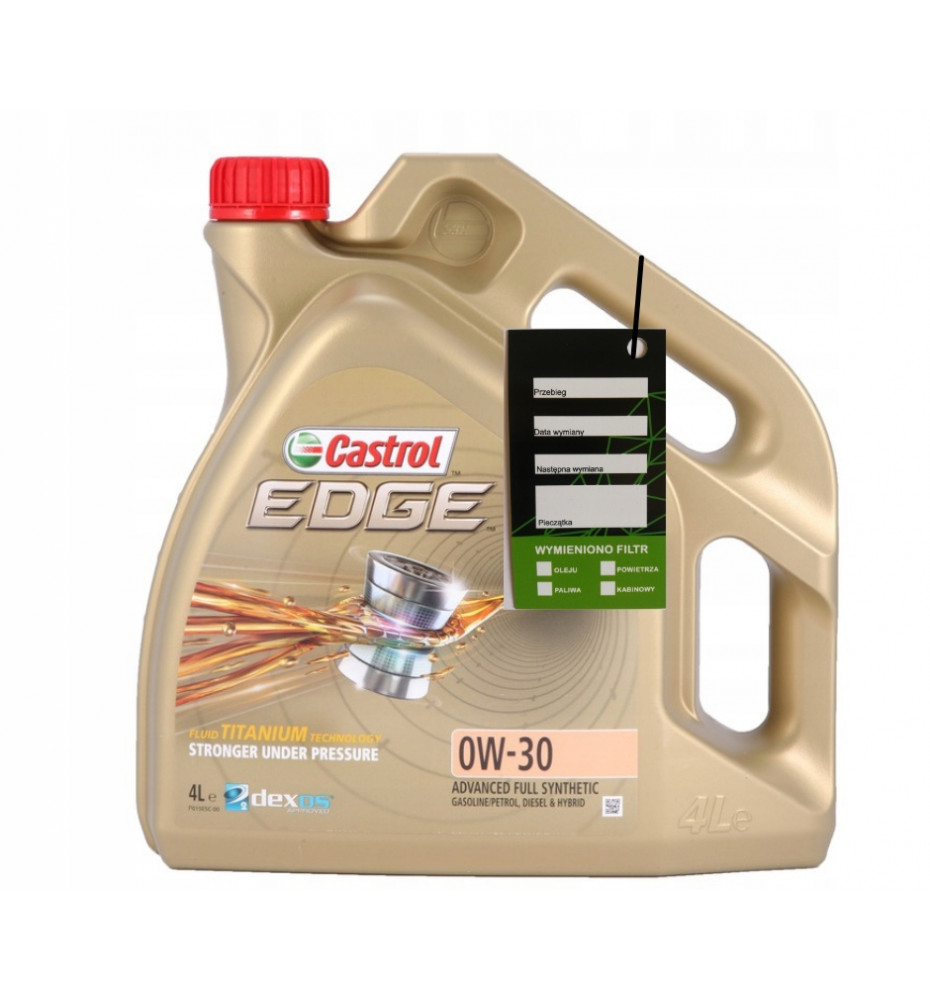 CASTROL EDGE TITANIUM FST 0W-30 4L+ZAWIESZKA
