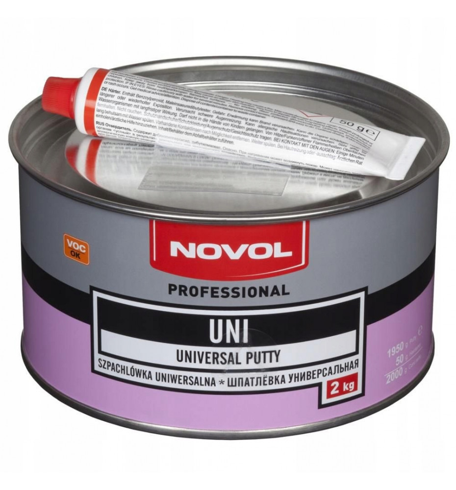 NOVOL UNI SZPACHLÓWKA UNIWERSALNA 2kg +UTWARDZACZ