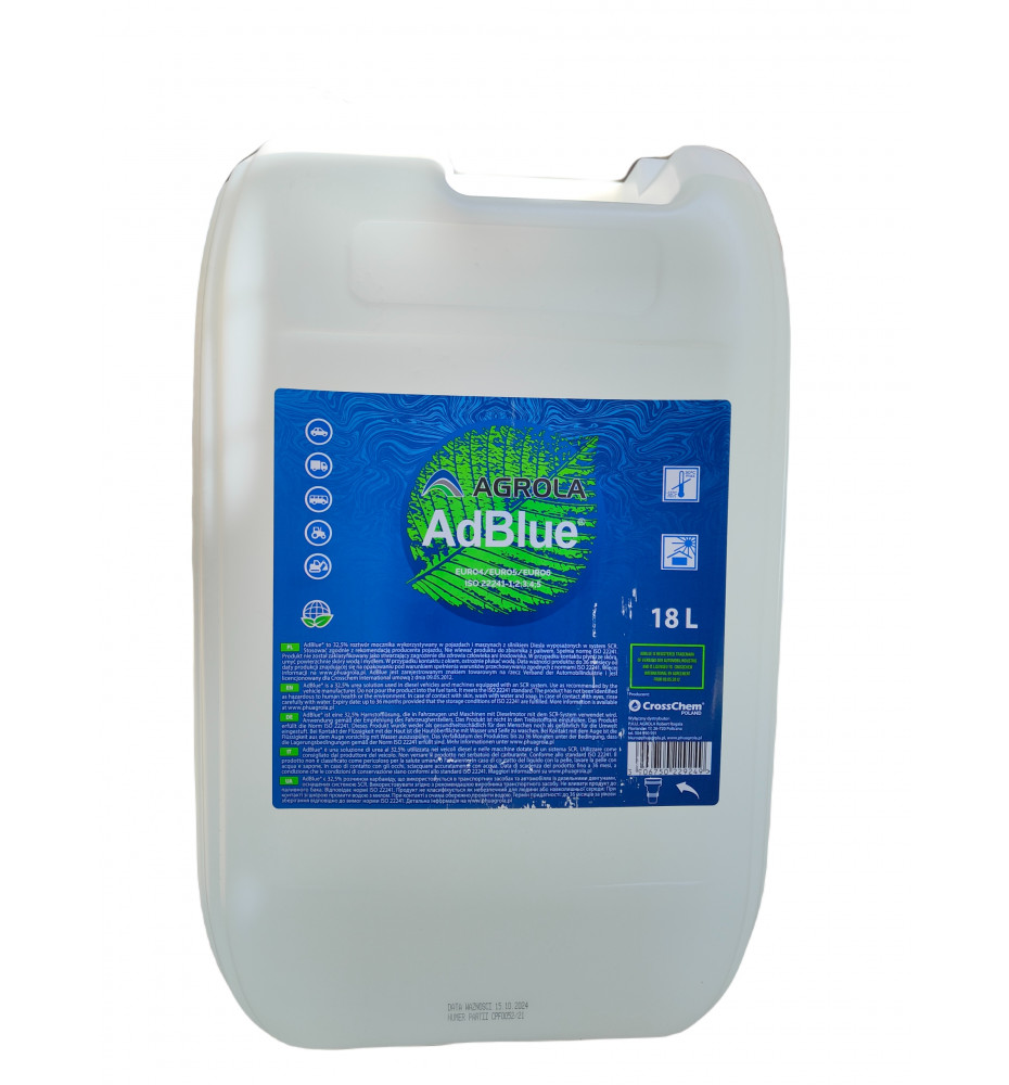 PŁYN ADBLUE AGROLA DODATEK KATALITYCZNY DIESEL 18L