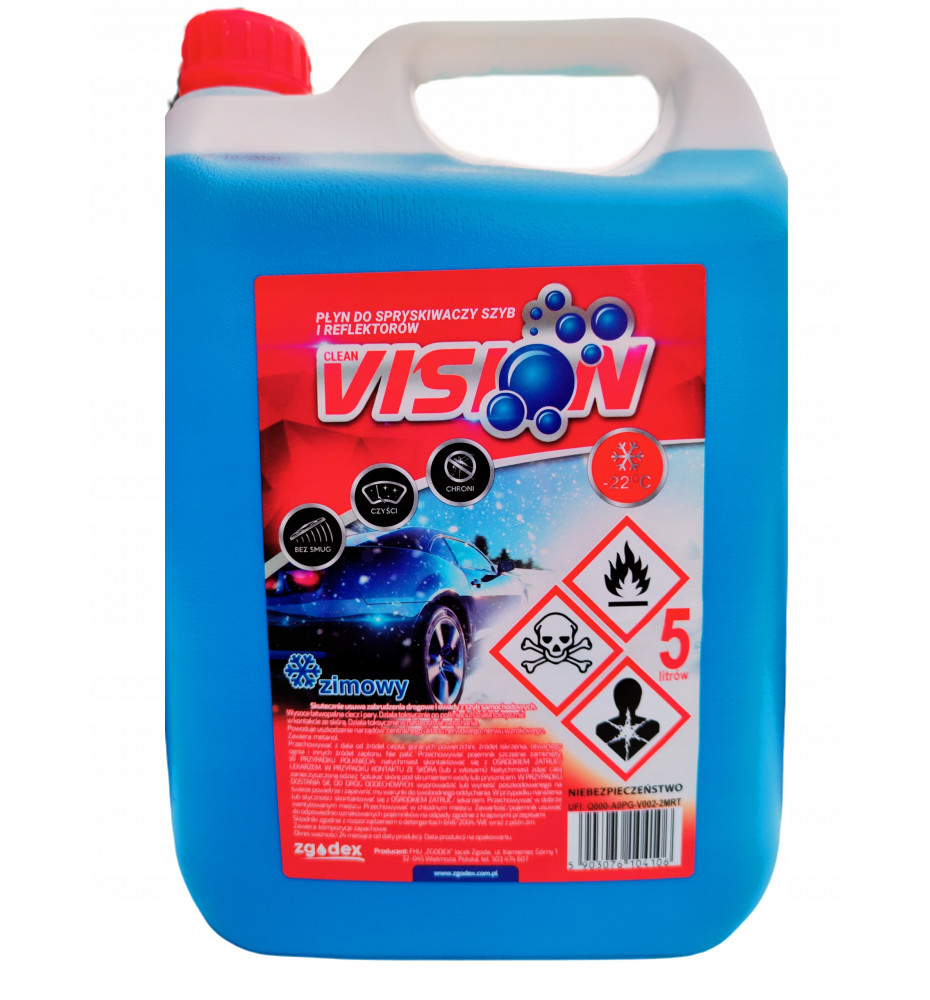 CLEAN VISION ZIMOWY PŁYN DO SPRYSKIWACZY 5L -22*C