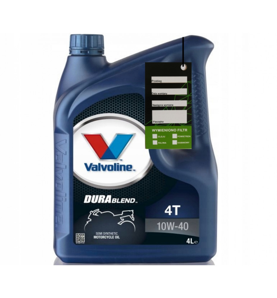 OLEJ SILNIKOWY VALVOLINE DURABLEND 4T 10W40 4l