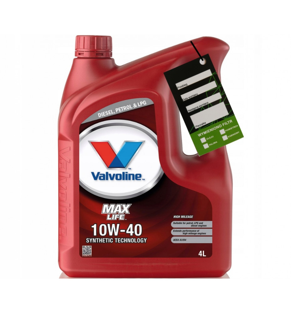VALVOLINE MAXLIFE 10W40 4L