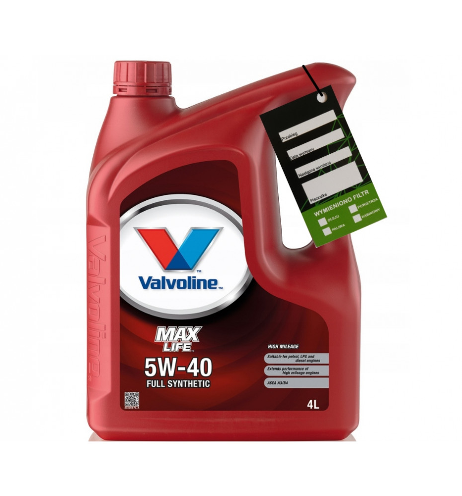Valvoline MAXLIFE SYNTHETIC 5W-40 4L
