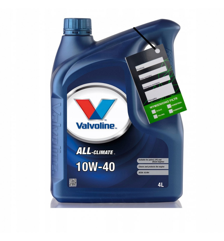 VALVOLINE ALL CLIMATE 10W40 A3/B4 SM/SN SL/CF 4L