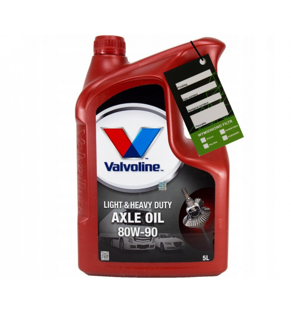 VALVOLINE LIGHT & HEAVY DUTY AXLE OIL 80W90 5L